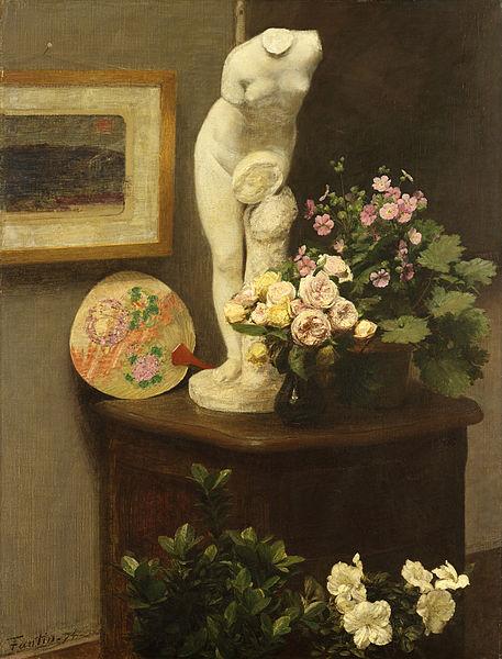 Henri Fantin-Latour Flores e Objectos Diversos oil painting image